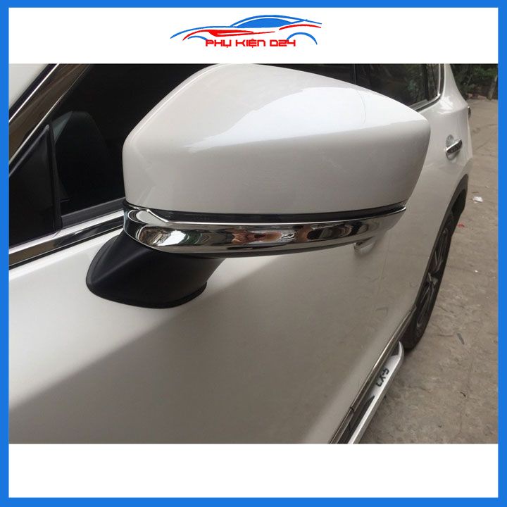 Ốp mí gương chiếu hậu CX5, CX-5 2018-2019-2020-2021-2022 mạ crom bảo vệ chống trầy trang trí làm đẹp xe