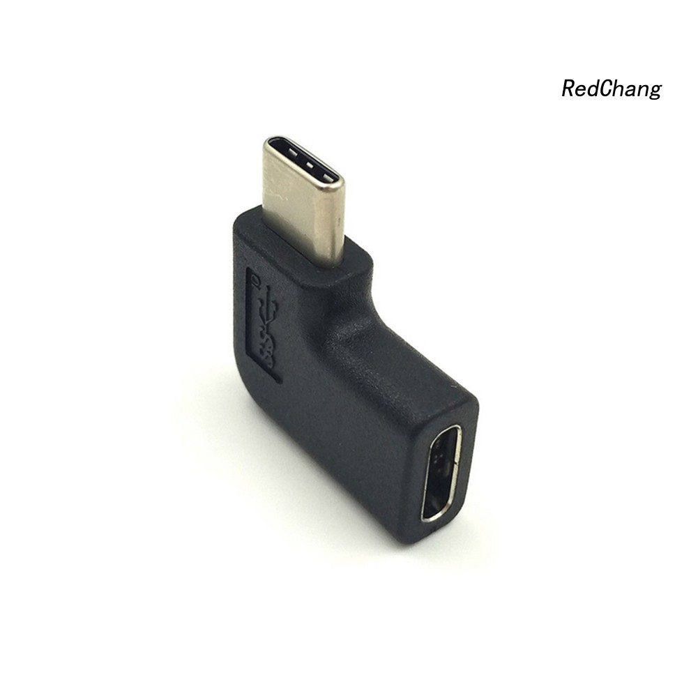 -SPQ- 90 Degrees L-type USB 3.1 Type-C Male to Female Adapter Connector Converter Plug