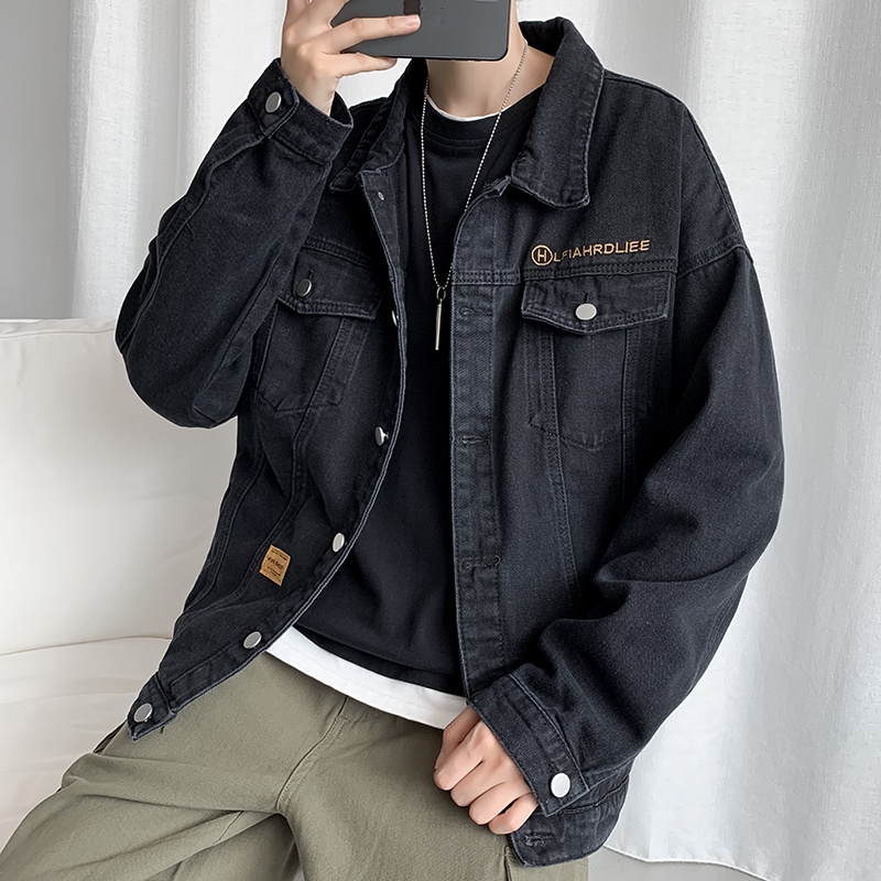 Áo khoác jean denim nam nữ unisex form rộng K9 , áo khoát jacket nam nữ phong cách Hàn Quốc H101