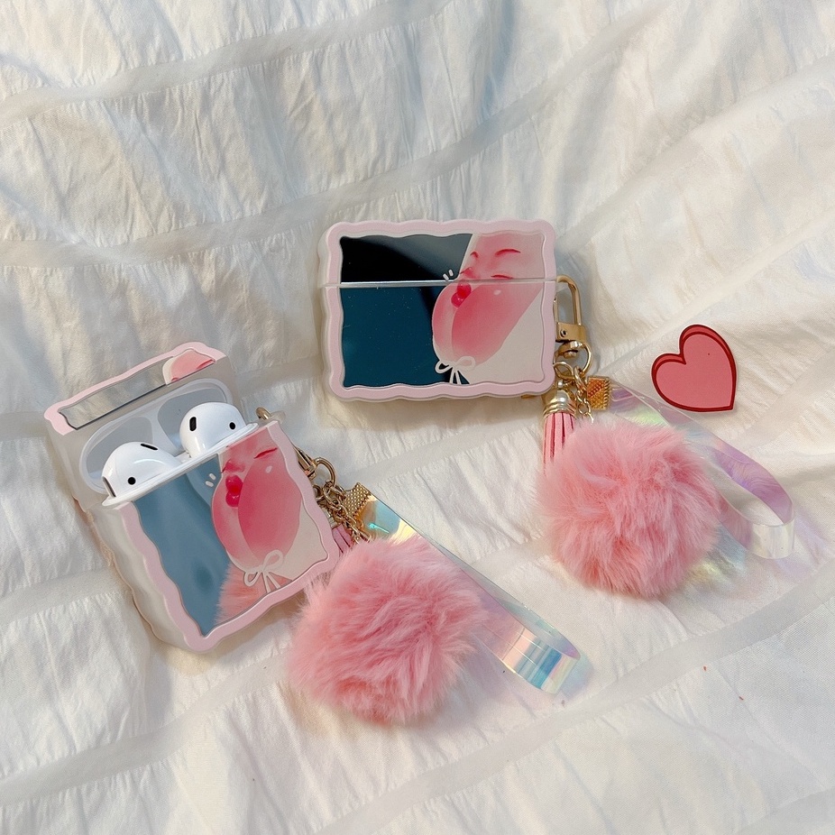 Vỏ bảo vệ hộp sạc tai nghe SPRISE silicon cứng kiểu trái tim/hoa tulip kiểu Hàn Quốc thích hợp cho Airpods 2/Pro/3