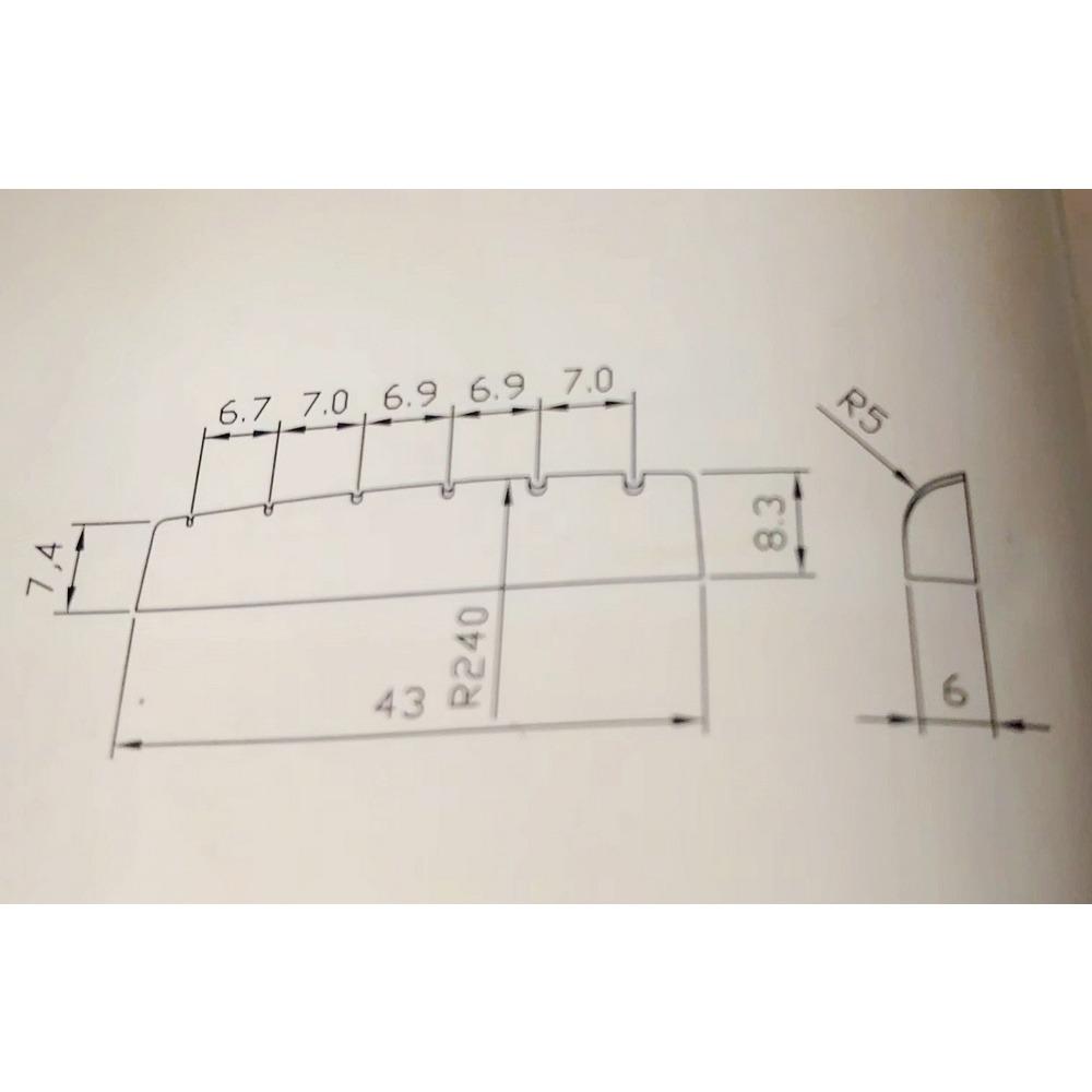 1 Đai Ốc Hợp Kim Titan 43MM Cho Đàn Guitar Điện Strat ST Tele TL Les Paul LP SG