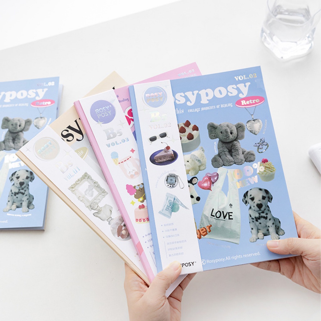 Sticker - Tập 20 Trang Tạp Chí Stickers ROSY POSY Siêu Đỉnh