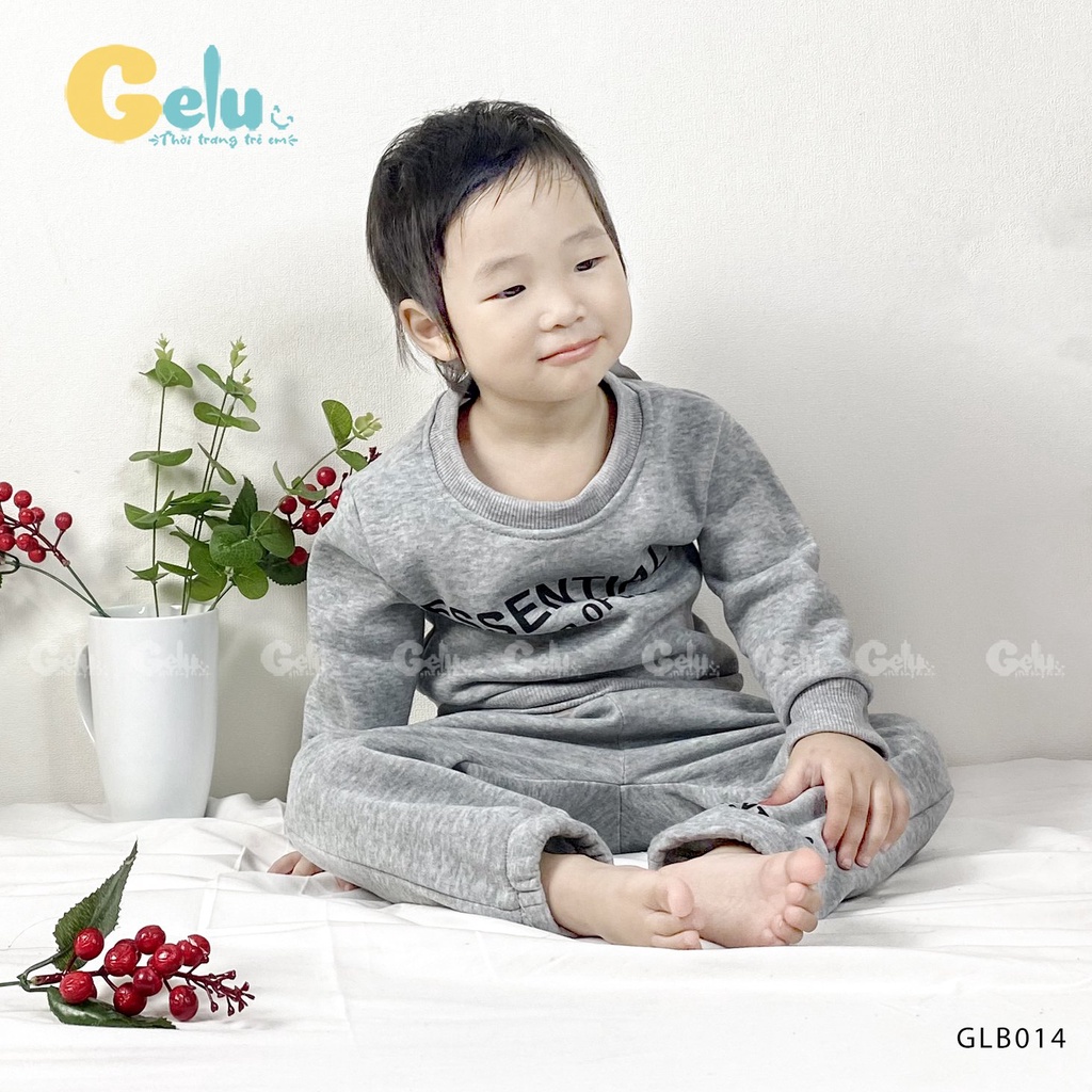 Bộ quần áo thu đông cho bé, Đồ bộ thu đông essential cho bé - Gelu kids-GLB013