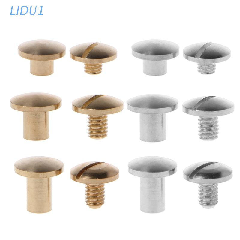 Set 10 Cặp Nút Thắt Dây Da Bằng Đồng Thau