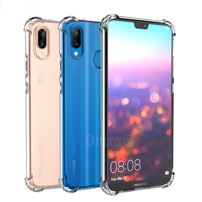 Ốp điện thoại nhựa trong suốt sang trọng bảo vệ chống sốc Huawei Nova 3E P20 Lite Pro