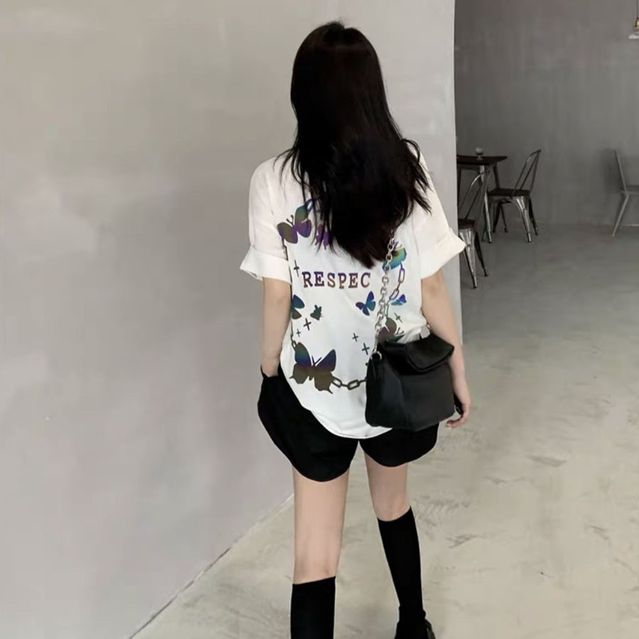 Áo thun phản quang 7 màu tay lỡ Nam Nữ Buffely Pro