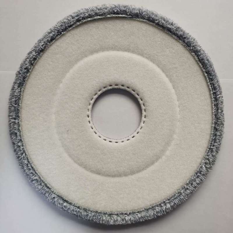 Miếng Giẻ Thay Thế Cho Cây Lau Nhà Hình Tròn 25cm Bằng Sợi Nhỏ Màu Xám Thông Dụng Cho Hộ Gia Đình