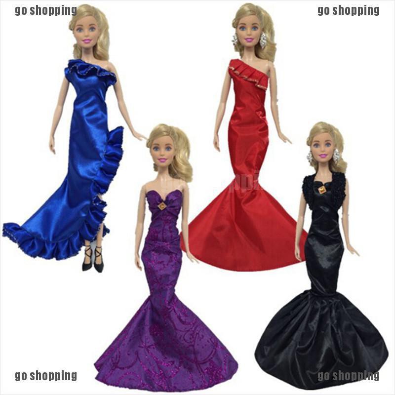 {go shopping}Fashion Ruffle Wedding Party Gown Mermaid Dresses Clothes For Doll Gift