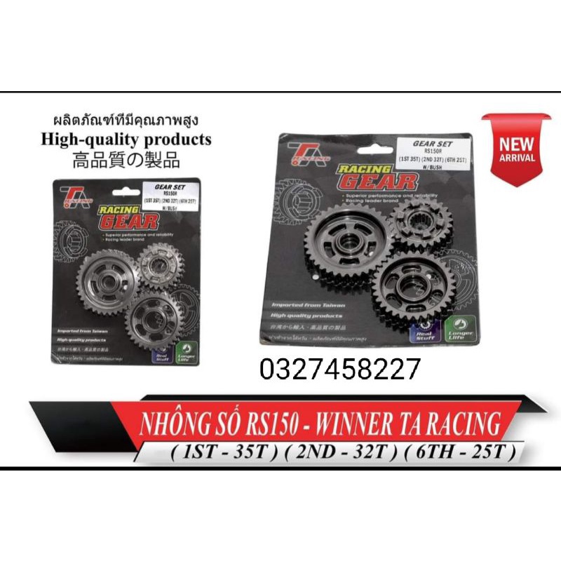 Bộ 3 nhông số đấu 1,2,3 TA độ cho xe RS150, Winner, Sonic