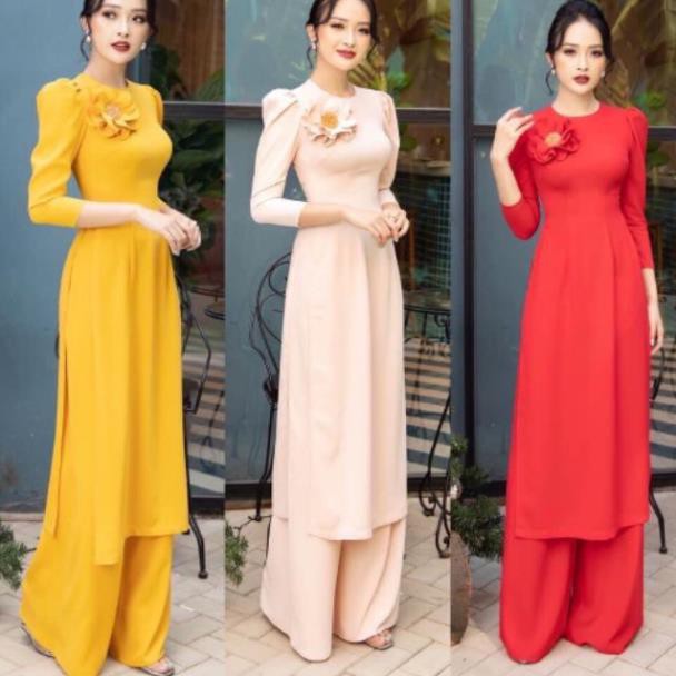 Sét áo dài lụa tuyết cao cấp đẹp độc lạ. Mềm mại bay tà🎗FREESHIP 🎗 áo dài dự tiệc | BigBuy360 - bigbuy360.vn