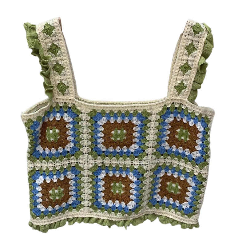 Áo Hai Dây Cổ Vuông Nhiều Màu Sắc Phong Cách Boho Cổ Điển Thời Trang Mùa Hè Cho Nữ