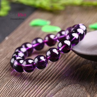 Vòng tay phong thủy thạch anh tím may mắn hộ thân