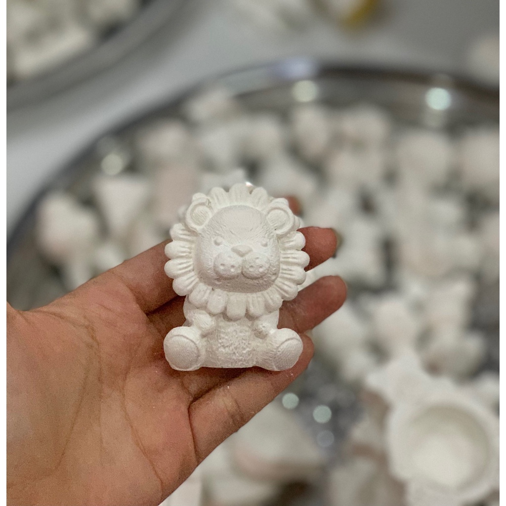 Tô tượng thạch cao sư tử 2d size nhỏ 6cm