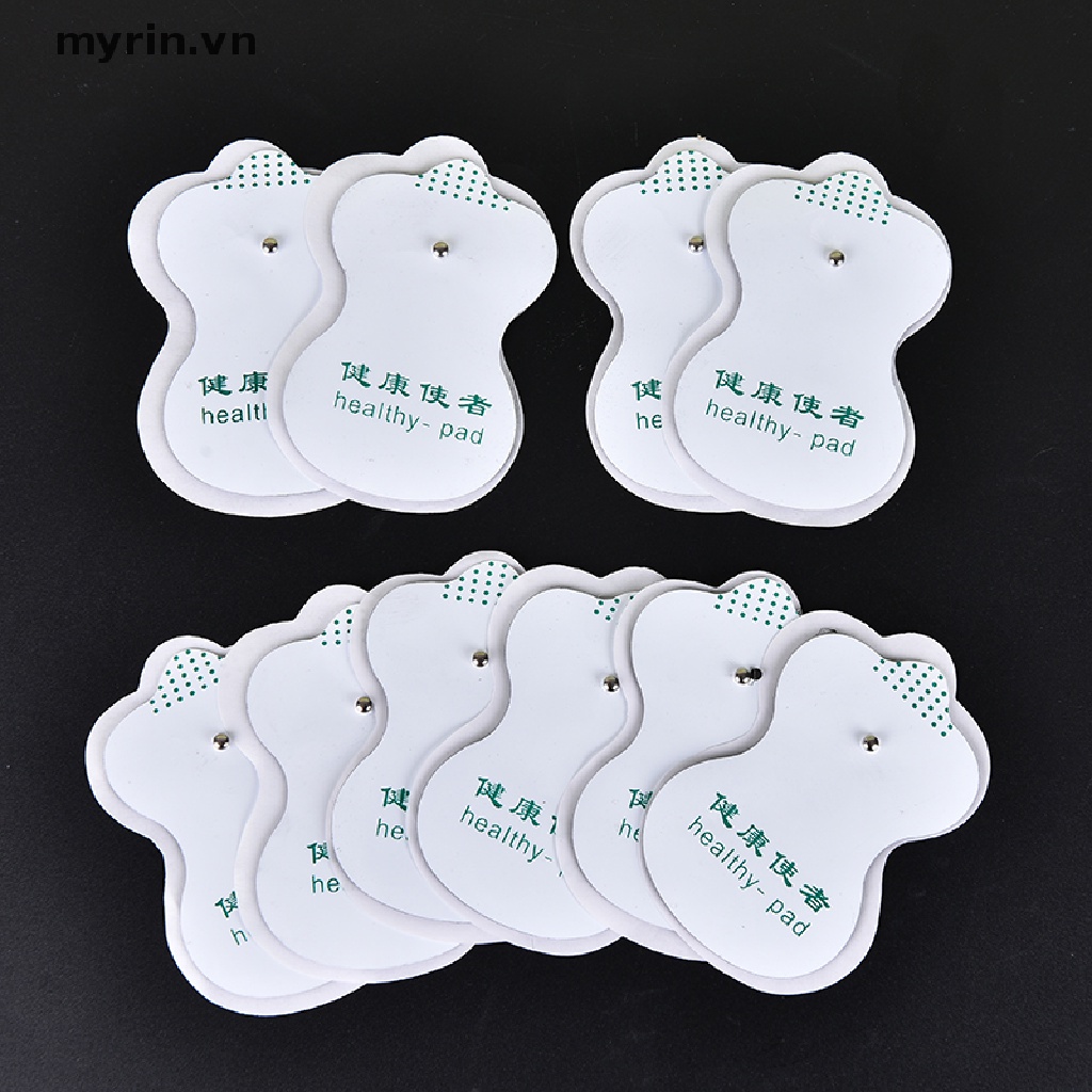 Bộ 10 Miếng Điện Cực Trắng Cho Máy Mát Xa Kỹ Thuật Số