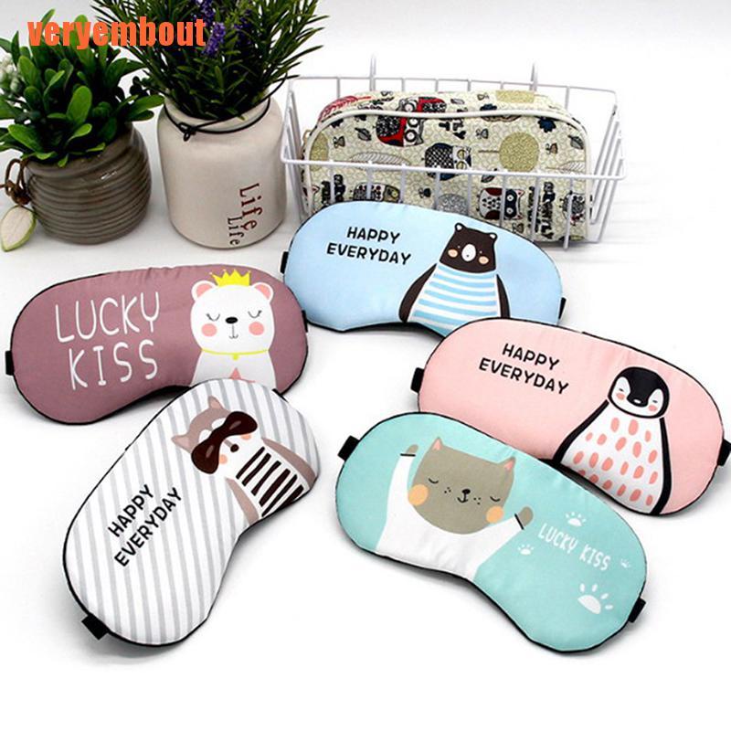 [Hàng mới về] Miếng bịt mắt ngủ vải cotton sáng tạo tiện dụng khi du lịch