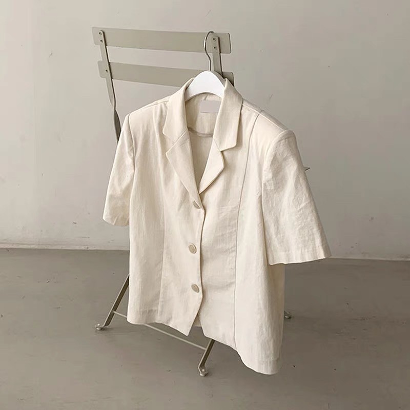 Blazer linen tay lỡ