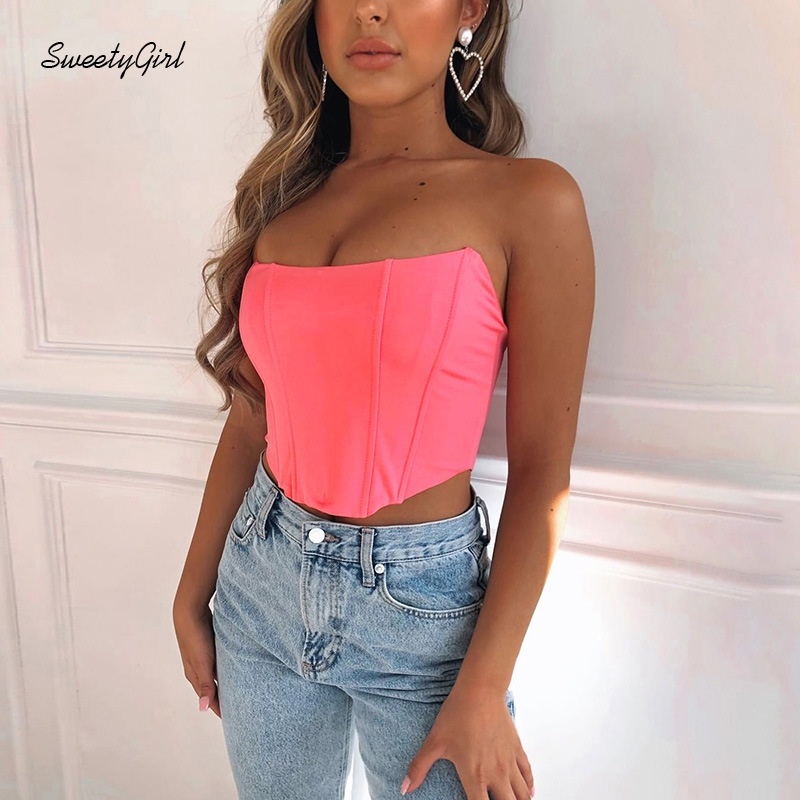 Áo ống màu sắc ngọt ngào quyến rũ thích hợp cho nữ