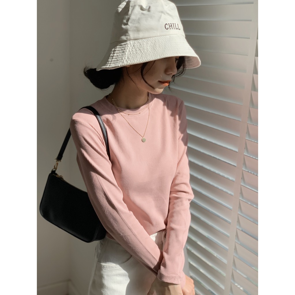 Áo thun tăm cơ bản dài tay cổ tròn AP419 LOLLIE STUDIO | BigBuy360 - bigbuy360.vn