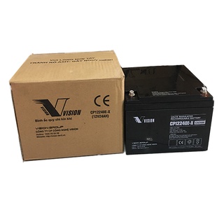 Ắc quy lưu điện vision cp12240e-x 12v-24ah, chuyên dùng cho nguồn dự phòng
