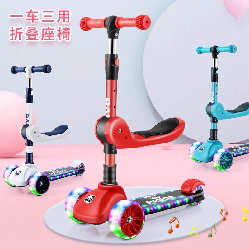 Xe trượt scooter 3 in 1 3 bánh phát sáng có đèn có nhạc cho bé (hàng xịn)