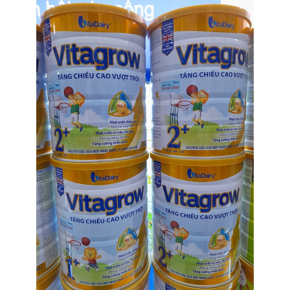 Lon Sữa 900g Vitagrow Vitadairy.Giúp Tăng Chiều Cao Vượt Trội