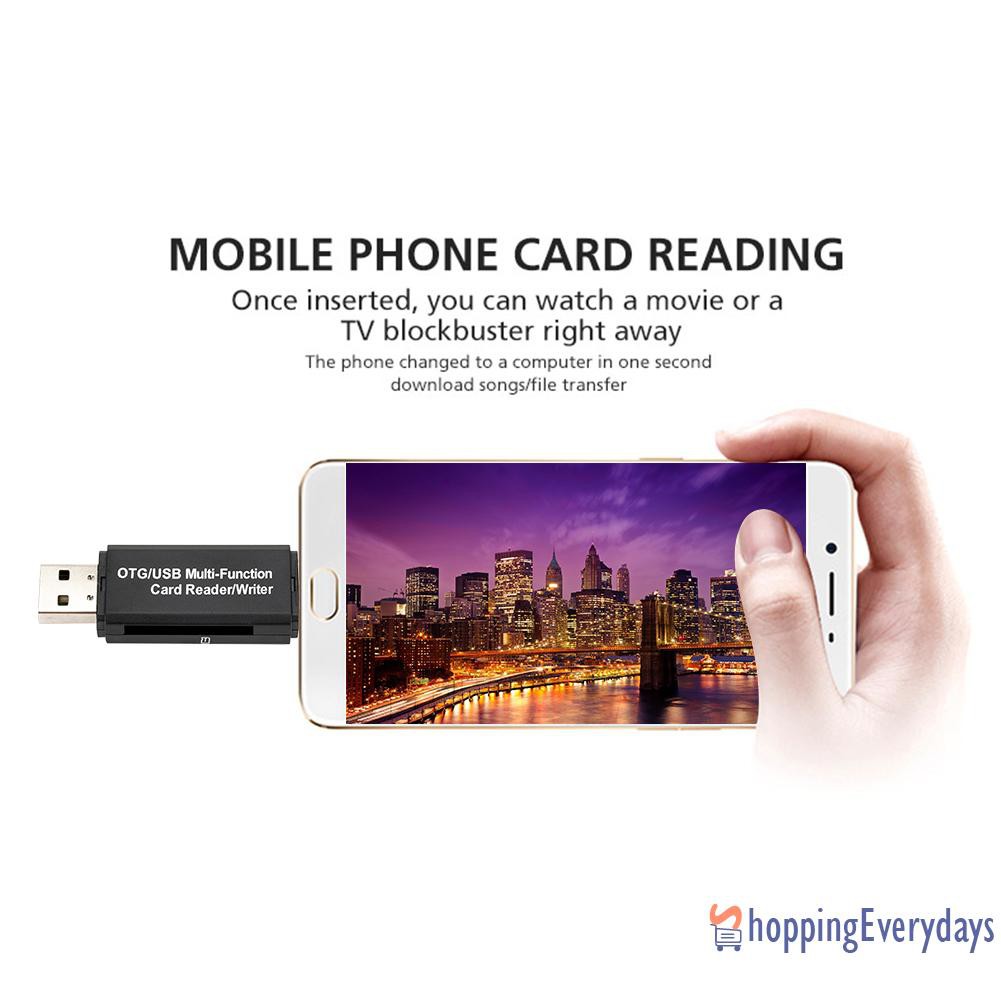 Sv Đầu Đọc Thẻ Nhớ 2 Trong 1 Otg Usb 2.0 Micro Usb Sd Tf | BigBuy360 - bigbuy360.vn