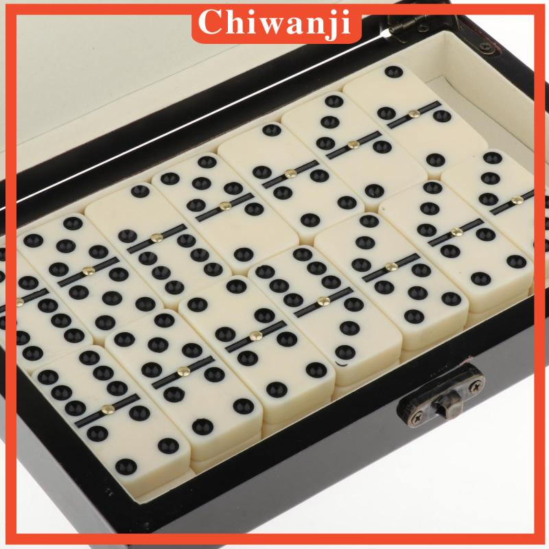 [CHIWANJI]RETRO DOMINO SET 28 PIECES TABLE GAME WITH WOOD CASE FOR KIDS 2-4 PLAYERS