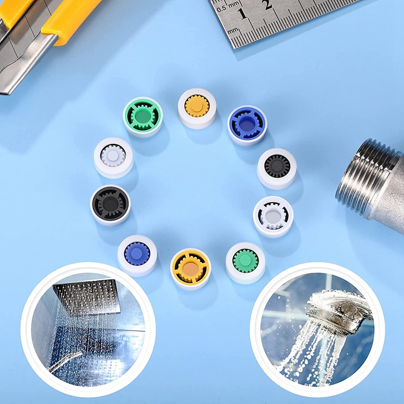 Bộ 10 Đầu Vòi Hoa Sen Giảm Lưu Lượng Nước 1.5 / 1.8 / 2.0 / 2.5 / 3.0 GPM