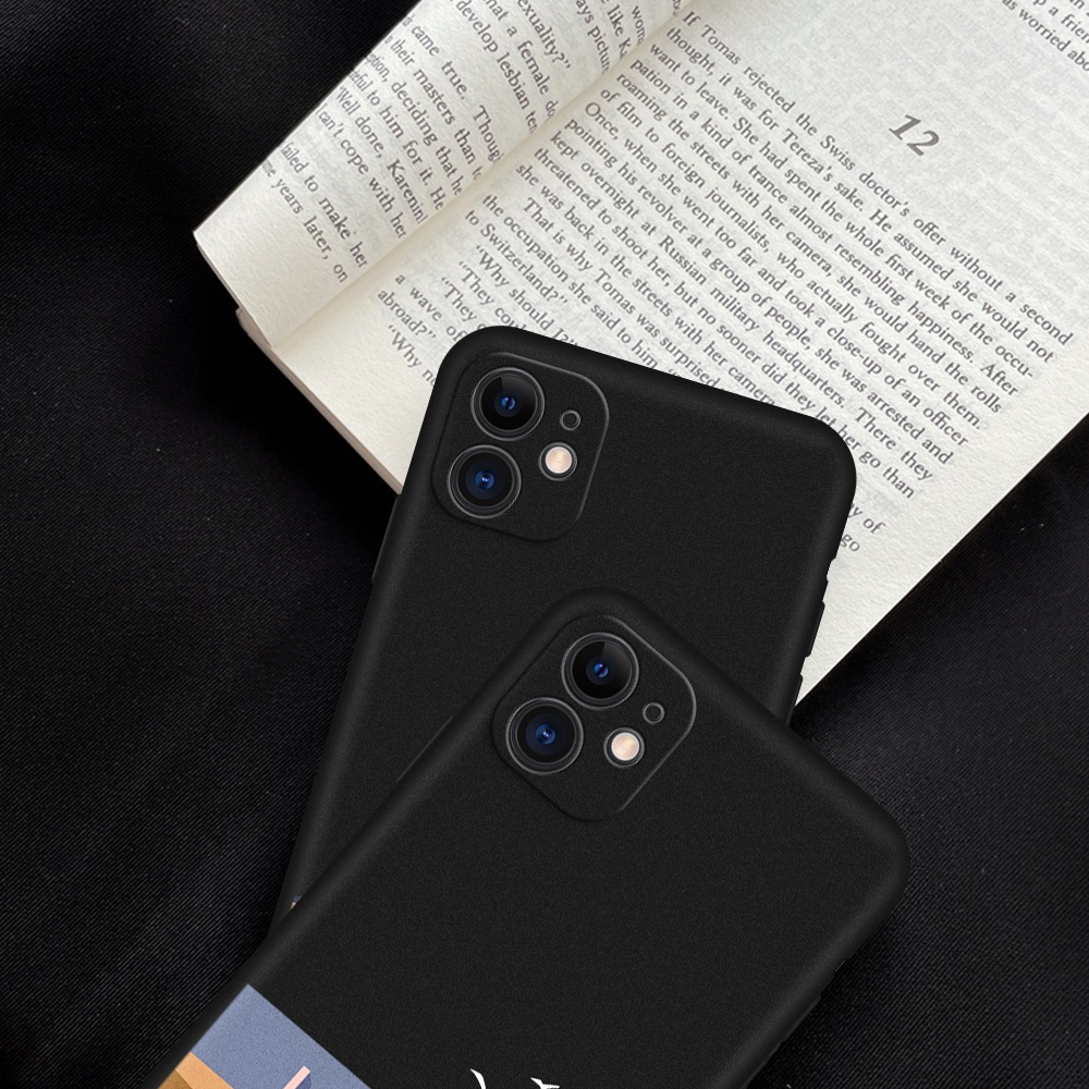 Ốp điện thoại TPU màu nhám chống rơi cho iPhone 11 12 13 Pro Max XR XS Max X 6 7 8 Plus SE2020 4 5 6splus 6S 12 13