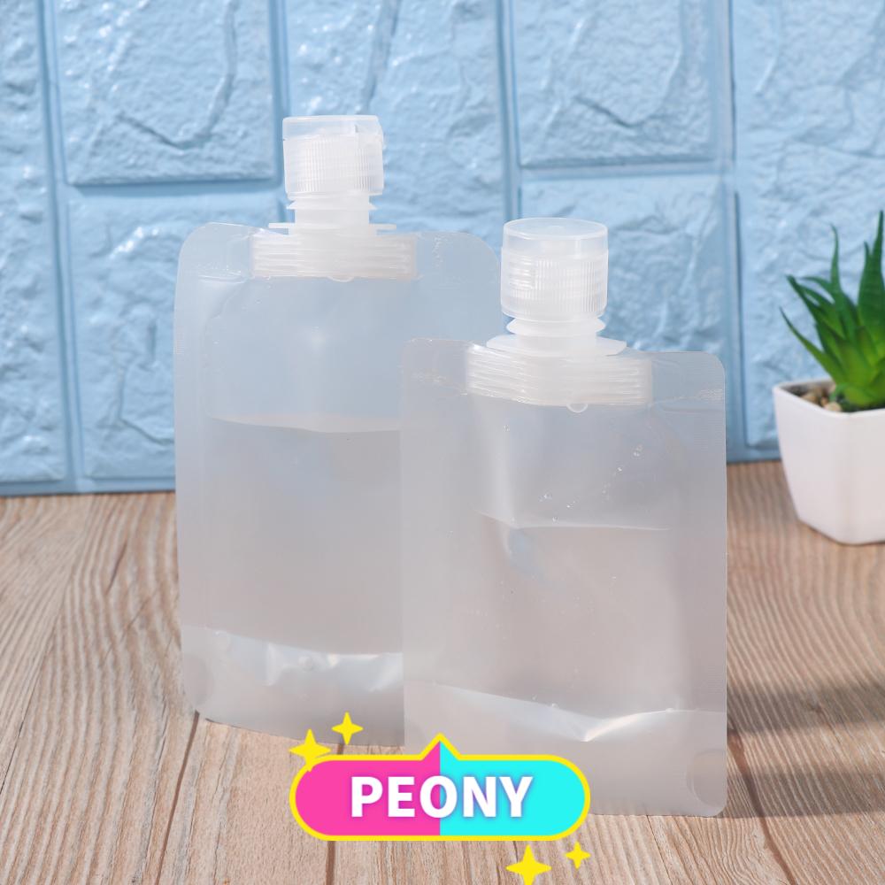 PEONY /50ml/100ml Convenient Hand Sanitizer Bag One time Spout Bag Liquid Stand Pouch Travel Fruit Juice Lotion Bale Shampoo Leakproof Transparent Storage