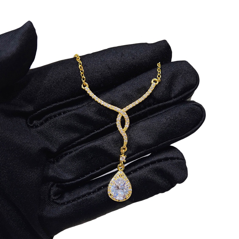 Vòng cổ Mạ Vàng 18K Mặt Hình Đôi Cánh Thiên Thần Đính Đá Sang Trọng