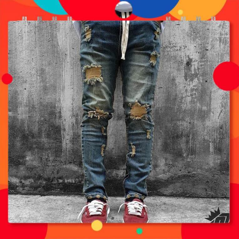 New Quần Jeans Nam Rách Gối Khóa Zip Thương Hiệu PACSUN ( Hàng VNXK) -Y34 ࿑