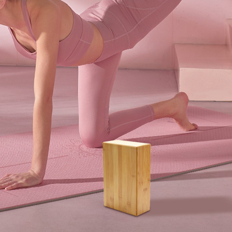 Bamboo Yoga Block Handstand Fitness Workout Gymnastics Training Brick