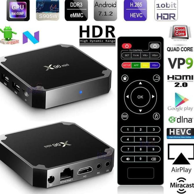 Mới Tv Box X96 Mini Ram 2g Rom 16g Full Load Kodi (code P84) Và Phụ Kiện