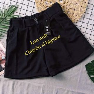 Quần short vải lưng cao bigsize
