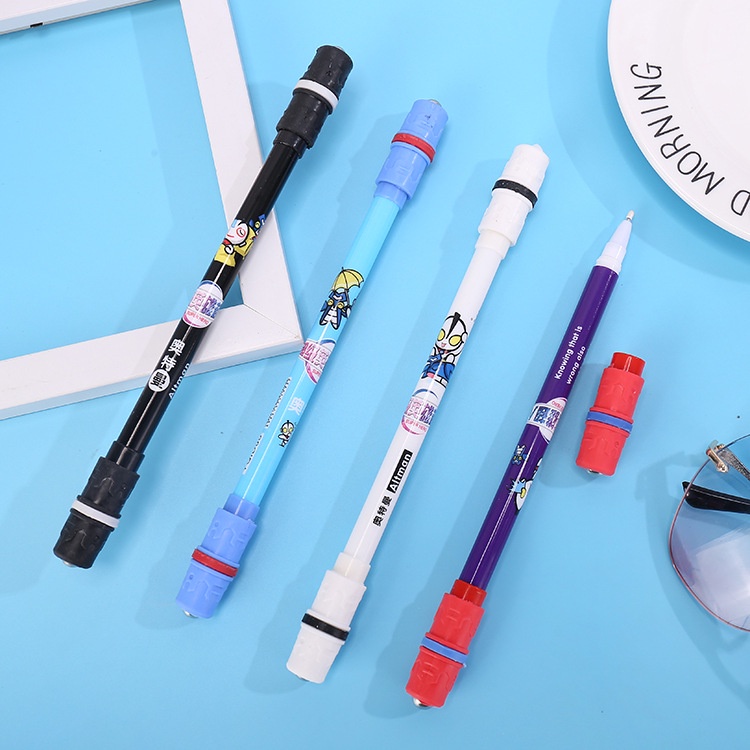 Bút Xoay Đồ Chơi Họa Tiết Ultraman Hoạt Hình Màu Ngẫu Nhiên Chống Trượt Cho Trẻ Em