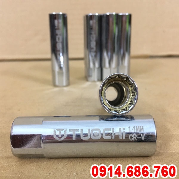 Khẩu tháo bugi 14mm có TỪ TÍNH, tuýp mở bugi có NAM CHÂM chuyên dụng