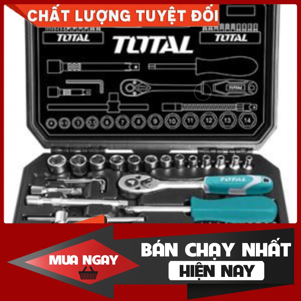 Bộ tuýp 25 chi tiết Total THT121251 [bảo hành chính hãng]