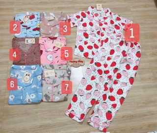 Pijama kate thái cộc dài