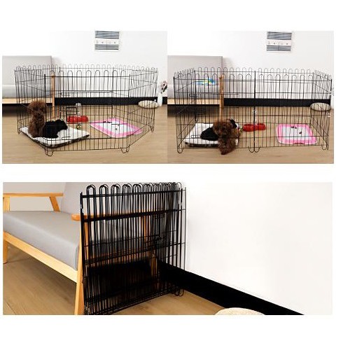 Doremiu- Quây chó sơn tĩnh điện 6 tấm gấp gọn Q501 Mỗi tấm 60x60cm dùng nuôi và nhốt chó