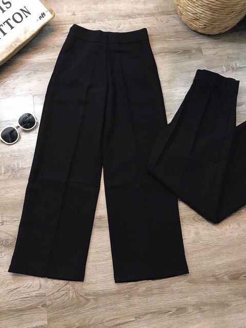 Quần culottes đen ống suông | BigBuy360 - bigbuy360.vn