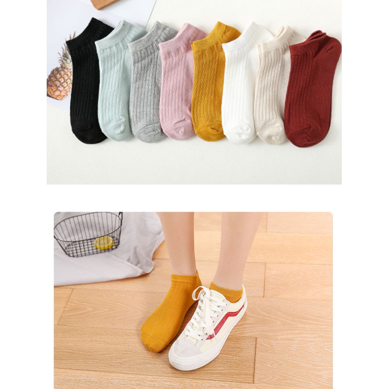Tất Nữ Cotton Cổ Thấp Xuất Hàn Thời Trang ( T065 ) Hàng Loại Đẹp.