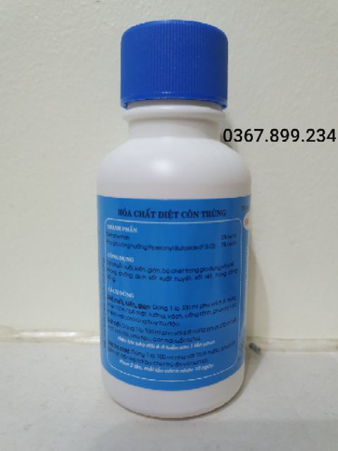 Thuốc diệt côn trùng HanTox- 200 100ml nhãn mới