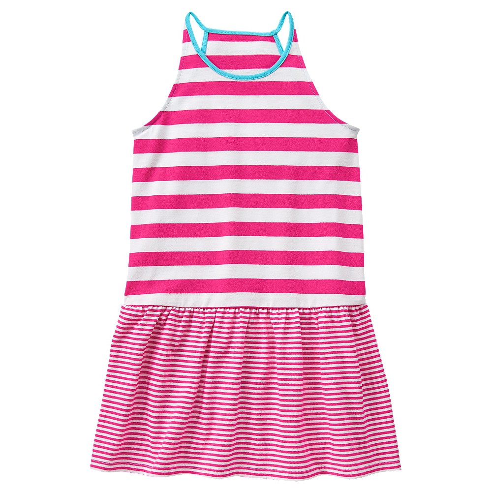 Đầm sọc hồng nhún chân (5-14T) Chính Hãng Oshkosh Mỹ