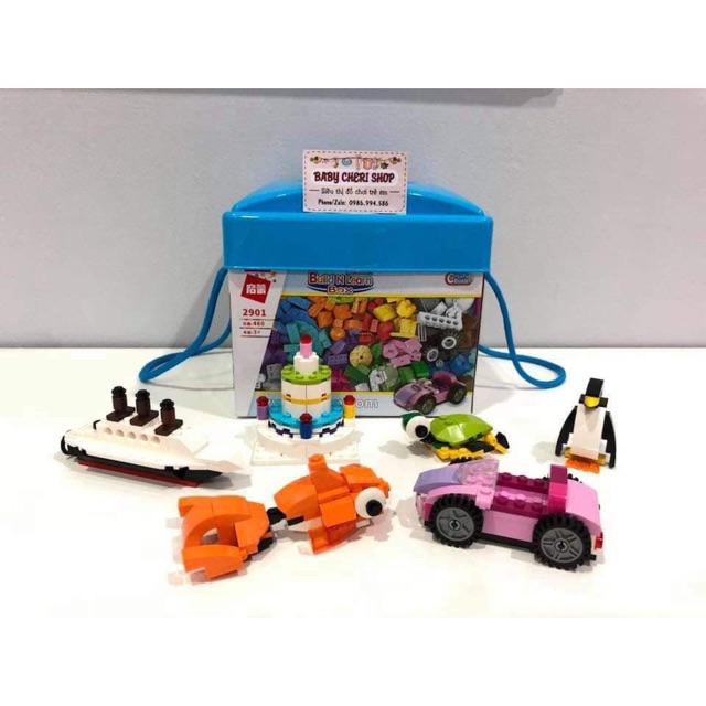 Bộ xếp hình 460 chi tiết với các chi tiết to dễ lắp cho bé mã hàng hot