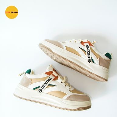 Giày thể thao nữ Ouxing, giày thể thao nữ đế bằng, giày sneaker nữ