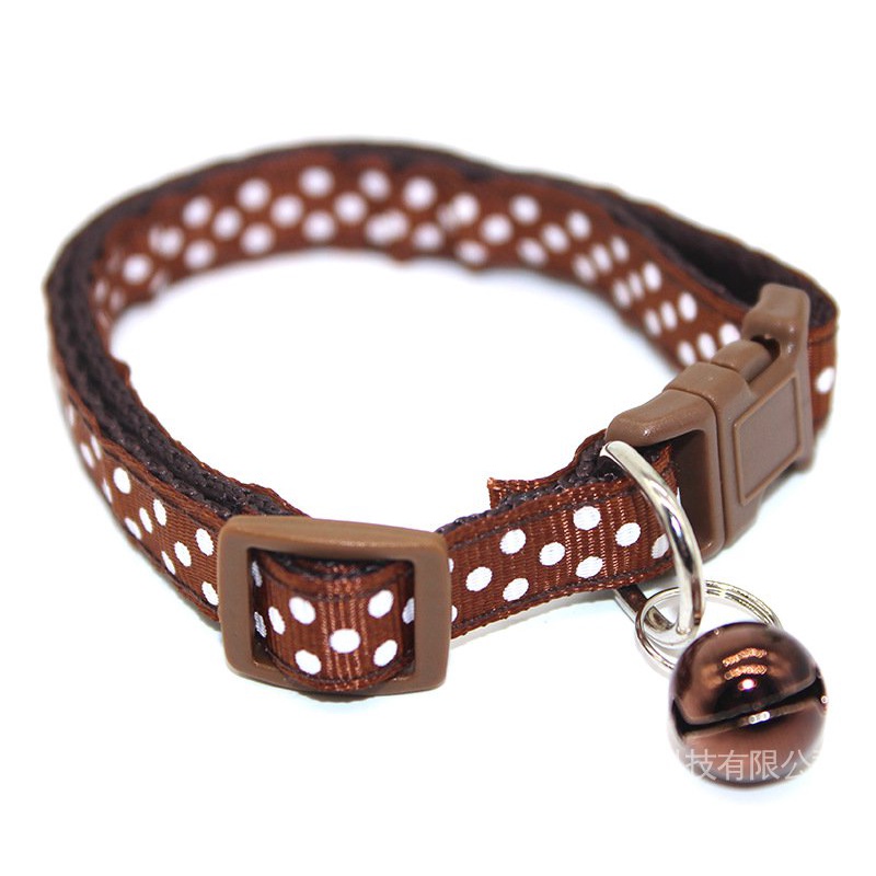 Vòng cổ Nylon gắn chuông đồng có thể thu gọn cho thú cưng