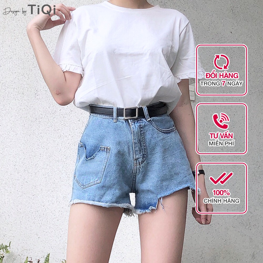 Quần short nữ vải jeans túi kiểu TiQi Jeans S1-459