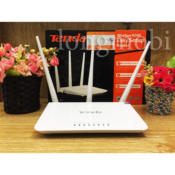 Bộ phát wifi Tenda F3 3 râu cao cấp | Modem wifi chuẩn tốc độ 300Mbps phát sóng xuyên tường | BH 36 tháng | BigBuy360 - bigbuy360.vn