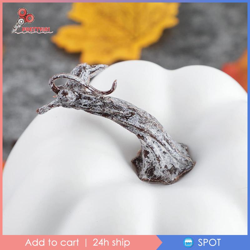 1 [Prettyia1] 8 Bí Ngô Nhân Tạo Trang Trí Bàn Tiệc Halloween